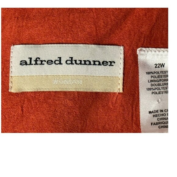 Alfred Dunner Jacket Women’s Orange Faux Suede Lined Studded 22W EUC - Picture 9 of 9